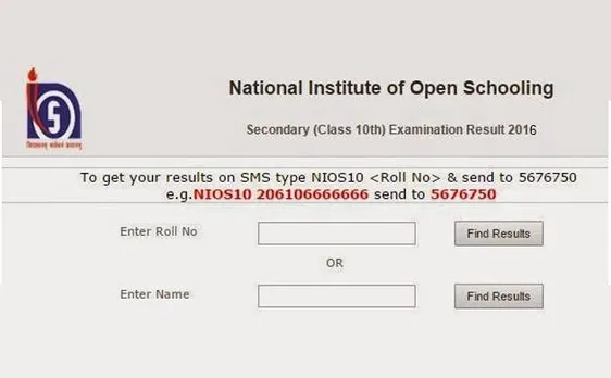 NIOS Board 10th Result 2016: NIOS Class X (Secondary) exam results to be declared today at 3pm, check @nios.ac.in