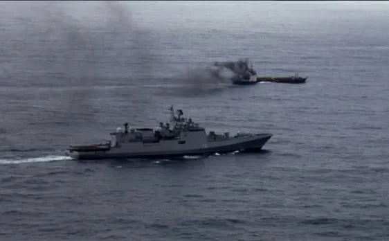 Merchant vessel INS Trikand continues to list