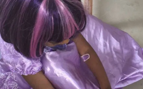 North West channels Littlle Kim in purple wig
