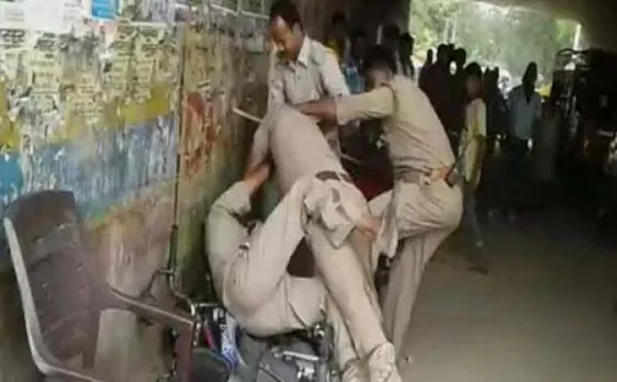 Lucknow policeman from viral brawl video suspended