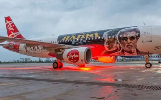 AirAsia India jet dons superstar Rajinikanth's Kabali movie colours