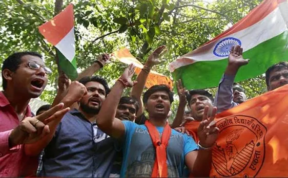  Clash between ABVP and DU teachers at Daulat Ram college
