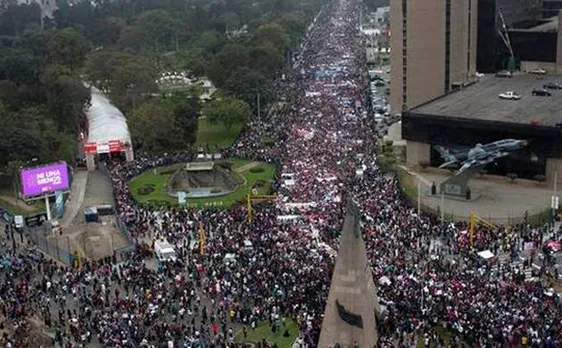 Tens of thousands march in Peru against gender violence