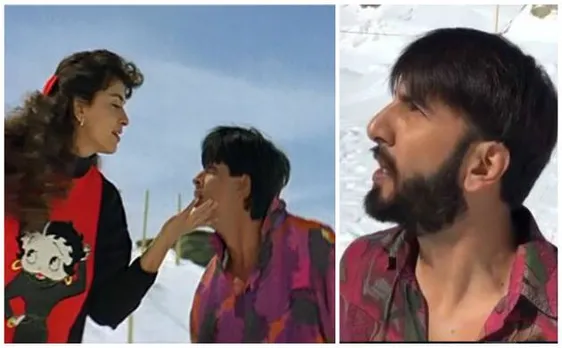 Ranveer imitates SRK on 'Darr' song ends impressing King Khan