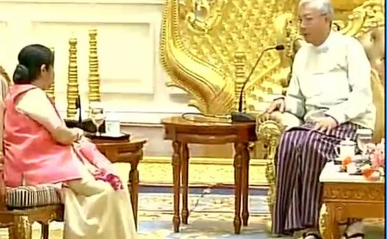  India-Myanmar meet: Sushma Swaraj meets president, Suu Kyi; offers â€˜all helpâ€™
