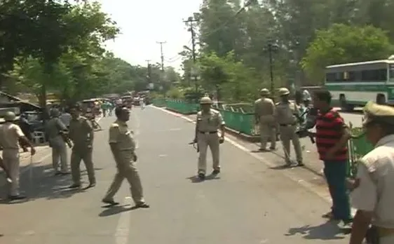 BJP workers lathi charged by UP police for protesting against poor law and order situation  