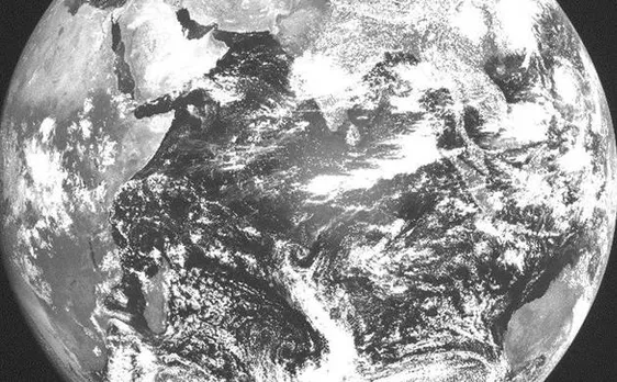 ISRO INSAT-3DR captures first picture of Earth disc with moon in background, it's stunning