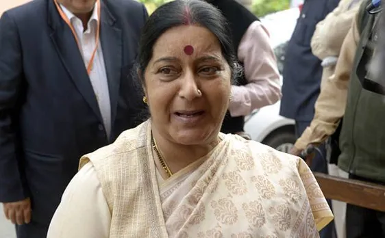 Sushma Swaraj collaborates with Indian Navy on Twitter to help a sick Indian