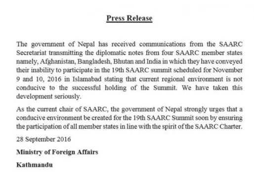 Pakistan says will go ahead with SAARC summit despite boycott by India, 3 other nations