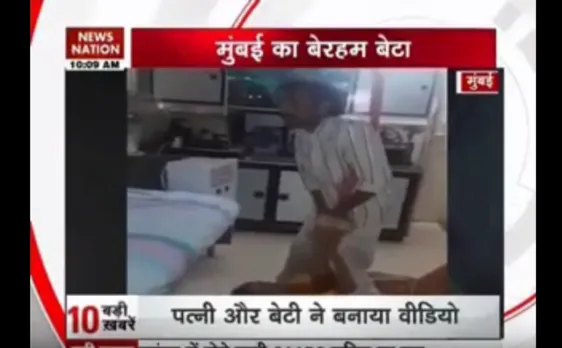Watch: Man brutally assaulting 82-year-old mother, video goes viral, police arrests culprit 