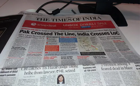 How Indian newspapers reported Indian Army's surgical strikes in Pakistan's side of LoC