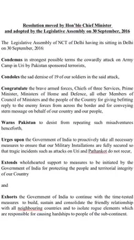 Indian Army's surgical strike across LoC: Delhi Assembly passes resolution congratulating PM Narendra Modi