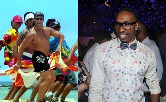 West Indies cricketer Dwayne Bravo imitates Salman Khan's towel dance from the movie 'Mujhse Shaadi Karogi'