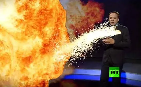 Unique style of news broadcasting in Russia: Bomb animations used to report war 