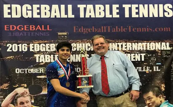 Jammu's Aryan Mahajan wins 2016 Edgeball Chicago International Table Tennis Tournament