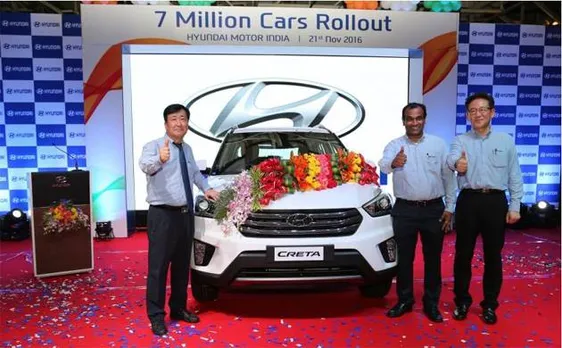 Hyundai Creta AT: The 7 millionth car to roll out of Hyundai India plant