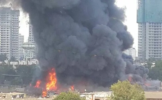 Watch Video | Huge fire breaks out at furniture market in Mumbai, cylinder blast suspected