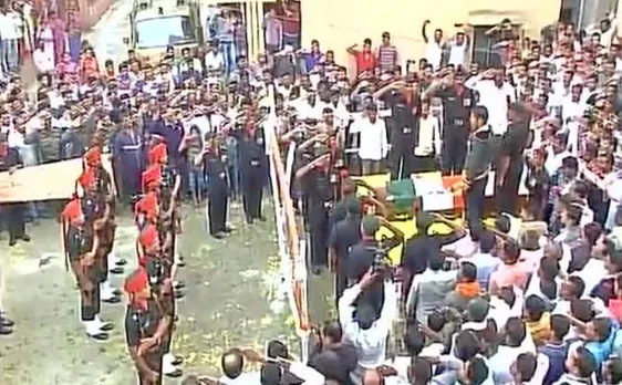 Pampore Attack: Martyr Saurabh Farate cremated with full military honours