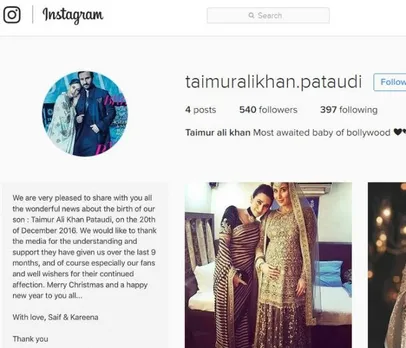Saif-Kareenaâ€™s baby boy Taimur crowned Twitter, Instagram favourite on the day heâ€™s born