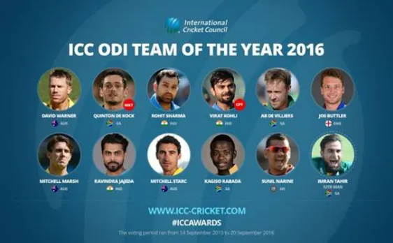 Virat leads ICC ODI Team of the year; Rohit and Jadeja make the cut in the team