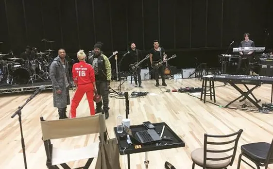 Pop star Lady Gaga shares first photo from Super Bowl gig's rehearsals