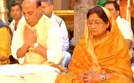 Rajnath Singh offers prayers at Tirumala temple on a 14-hour spiritual visit to Tirupati 
