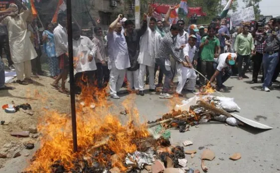 UP elections: BJP workers burn effigies of own party's candidate from Khatauli and Meerapur