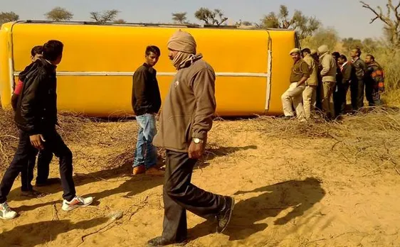 School bus overturns in Rajasthanâ€™s Churu, at least 25 students injured