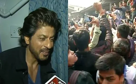 Video | Shah Rukh Khan on train to promote 'Raees': Superstar reaches Delhi, massive crowd gathers at railway station