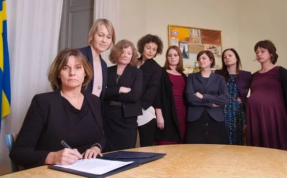 Swedish deputy PM Isabella Lovin mocks Donald Trump with all-female photo