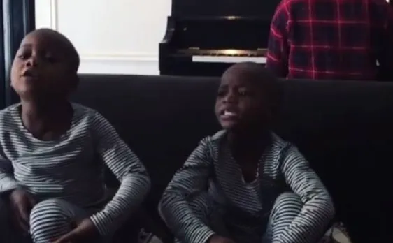 Check out adorable video of Madonna's newly-adopted twin girls singing 'Twinkle Twinkle...'