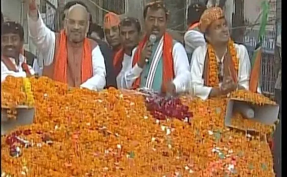Video | UP Polls: BJP president Amit Shah's road show in Allahabad