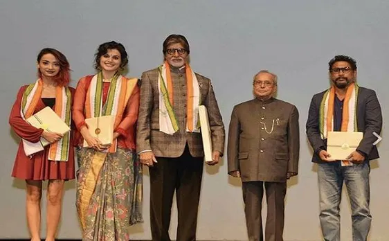 Big B's 'Pink' evening with the President Pranab Mukherjee