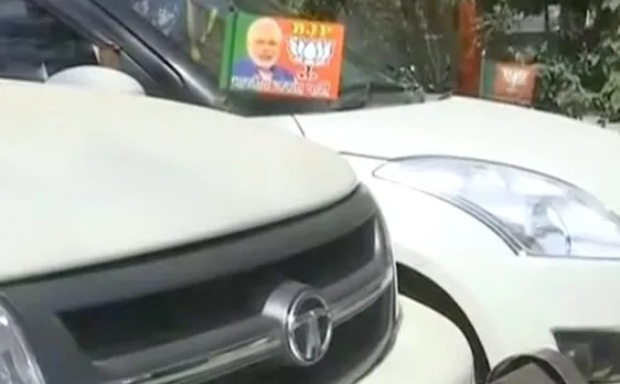 From 'Cycle' to 'Lotus': UP streets flooded with vehicles flaunting BJP flags after Yogi Adityanath takes over as CM | Video
