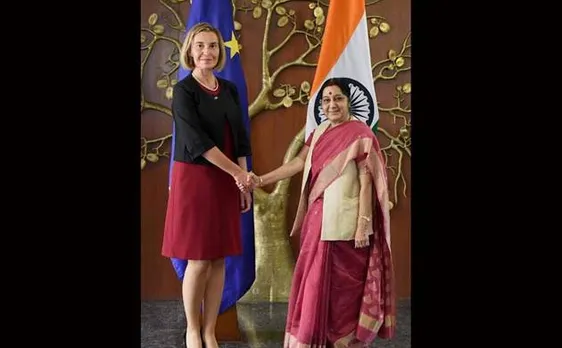 EU foreign policy chief Mogheriniholds talks with Sushma Swaraj, discuss FTA and other issues