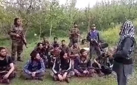 J-K: Hizbul militants release training video; new recruits learning to use AK-47 gun 