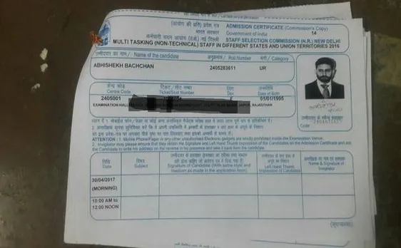 Abhishek Bachchan submits application to appear for SSC MTS examination?