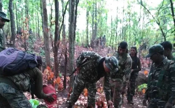 CRPF and Jharkhand police recover massive cache of arms and ammunition from Naxal hideout