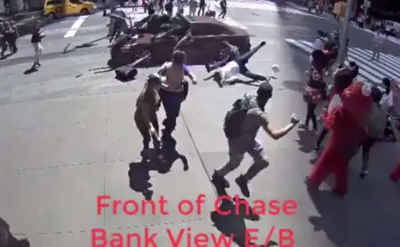 Times Square car crash: CCTV footage captures New York City horror