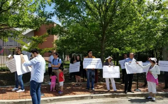 Afghan Americans protest in US condemning terror attacks in Afghanistan, raise 'ISI equals ISIS' slogans