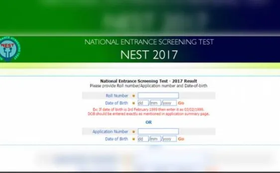 NISER NEST result 2017 announced at nestexam.in by â€ªNational Institute of Science Education and Researchâ€¬; check here