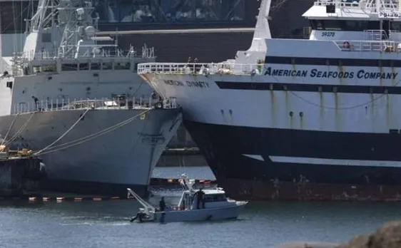 US Navy destroyer collides with merchant ship off the coast of Japan