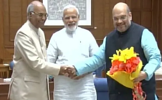 President poll | PM Modi meets NDA's President pick Ram Nath Kovind in presence of BJP chief Amit Shah