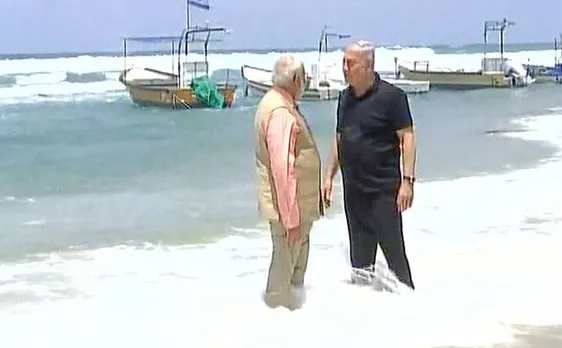 PM Modi, Benjamin Netanyahu enjoy some light moments at scenic Dor beach in Haifa