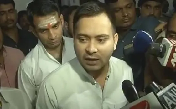 Around ten mikes were about to hit my nose, says Tejashwi on guards manhandling mediapersons