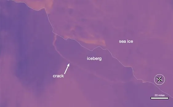 NASA releases amazing pictures of Antarctic iceberg that broke off from Larsen C ice shelf