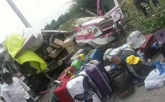 Four Spanish nationals killed as mini bus collides with container truck in Andhra Pradesh