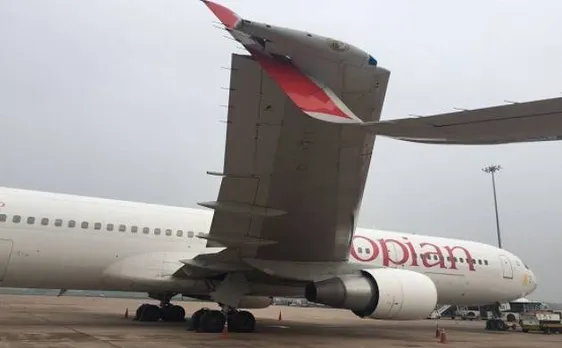 Close shave for 196 passengers bound to Addis Ababa at Delhiâ€™s IGI airport as wings of  Ethiopian Airlines clips wings with Air India