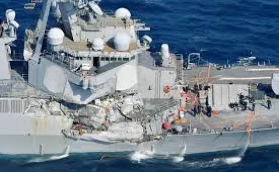 US Warship collides with merchant ship east of Singapore, 10 sailors missing, says US Navy 