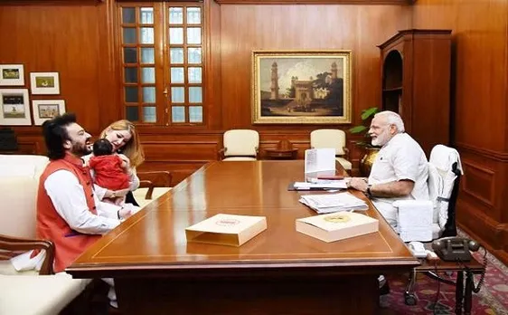 In Pics | When PM Modi got up, close and personal with Adnan Sami, wife Roya and daughter Medina